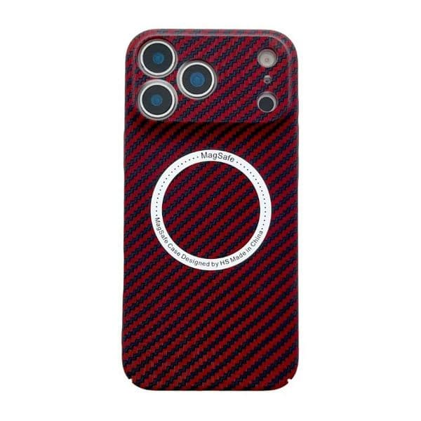 For Iphone 17 Pro Max Carbon Fiber Magnetic Wirelessl Charge Camera Protection Mobile Phone Shockproof Protective Cover
