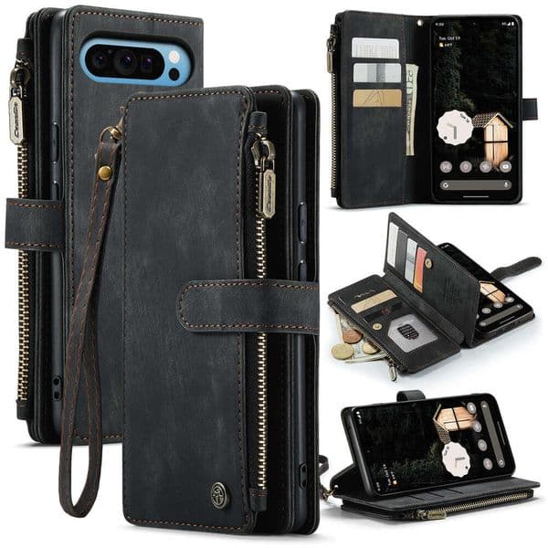 Compatible with Pixel 10 Pro XL Zipper Z Fold7 Flip Card Slot Redmi Note9s Women's Protective Case