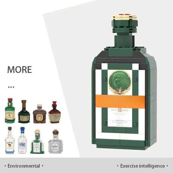 Whiskey BottleCreative Building Block Simulation Wine Bottle Assemble Building BlocksBuilding Bricks Toys Home DecorGifts X251216