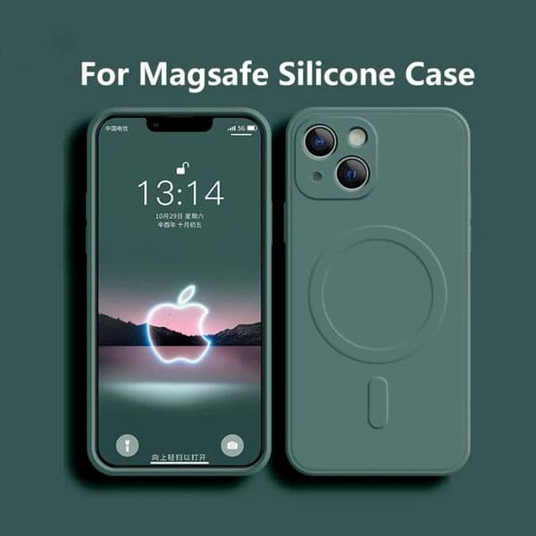 Magsafe Magnetic Wireless Charging Luxury Soft Liquid Silicone Phone Case For IPhone 16 14 13 12 11 15 Pro Max Mini ddmythur
