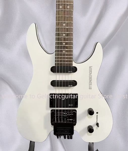 Headless Guitar, Body, White Color, Floyd Rose Tremolo Bridge, 6 Strings Guitarra, Steinberger Version #985416