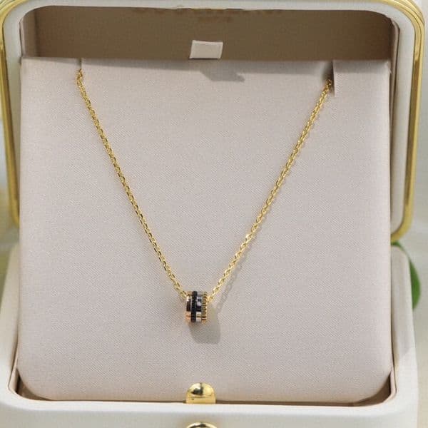 Designer Quatre necklace stainless steel gold plated for women length 45CM Top quality V fashion European size With box 024