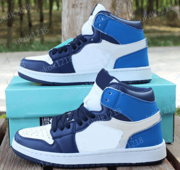 Basketball Shoes 1 High OG Obsidian Blue Chill Women 555088-140 Sail University Blue Sports Sneakers 2026