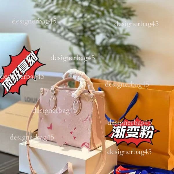 Top Replica Gradient Designer Bag Pink Spring Luxury Handbag Summer Trend Single Yle