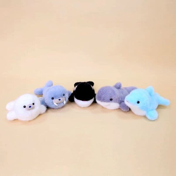 Cute marine animal plush custom plush mascot desk decoration seal dolphin shark killer whale plush Z260528