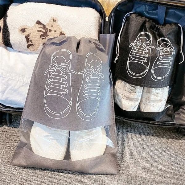 5/10pcs Shoes Storage Bag Closet Organizer Non Woven Travel Portable Bag Waterproof Pocket Clothing Classified Draw Hanging Bag251203ee