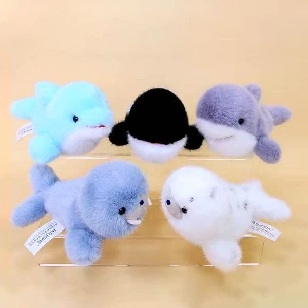 Cute marine plush cust plush mascot desk decoration seal dolphin shark killer wh plush K260328
