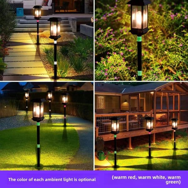 Solar-Powered Stake Light Waterproof Outdoor Lawn Decor for Villa, Courtyard, Garden and Street
