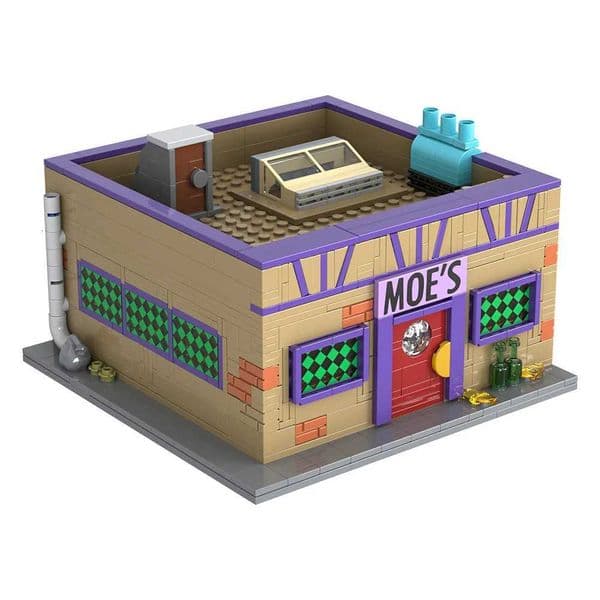 Gobricks MOC Simpsoned Modular Moes Tavern Building Blocks Springfields Venue Modular Moes Tavern Bar Bricks Model Toys Gift X251216