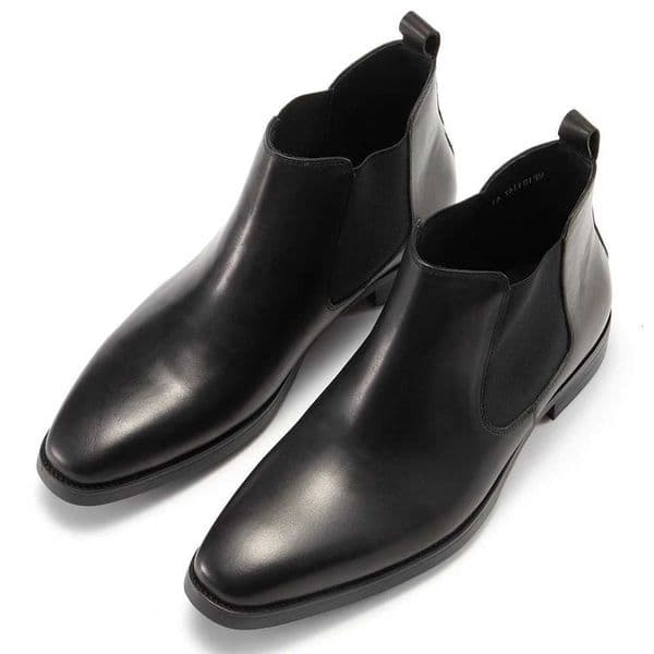 High Quatliy Claf Leather Mens Chelsea Boots Slip on Ankle Boots Motorcycle Genuine Leather Driving Boot Shoes for Men in Stock Z251218