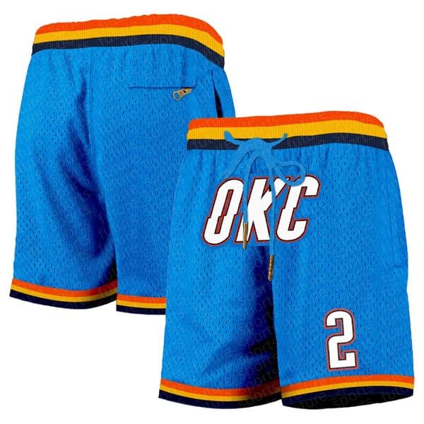 Men's 2 blue casual outdoor basketball shorts, classic mesh retro embroidered pocket shorts, fashionable street casual pants