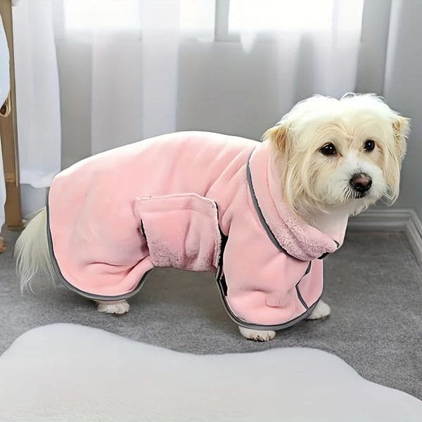 1pc Dog Absorbent Bath Towel Pet Cooling Absorbent Bathrobe Bath Towel For Pet Cleaning Dog Pet Wash Towel 251218