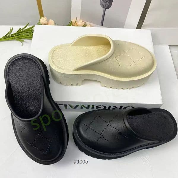 with box women men designer slippers luxury flower slides embossed interlocking platform rubber mules perf gg gucciis guccis 6M7S NJN2