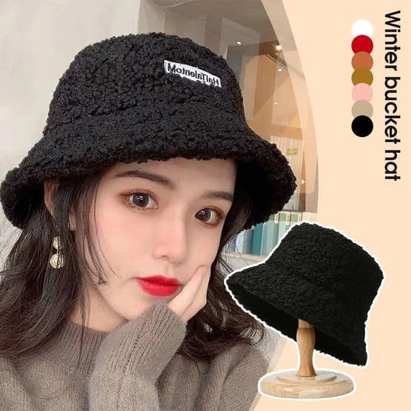 Winter Warm Fleece Bucket Hat for Men Women Cold Resistant Fisherman Cap Outdoor Panama Casual 251205