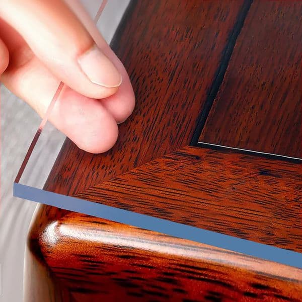 1.5mm Thick 18x24 in Office Desk Blotter Mat Clear Plastic Table Protector Cover Pad PVC Transparent Topper Surface Proection Pad Anti Scratch Table Mat Glass Dinner
