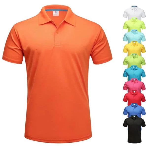 Quick Dry Breathable Golf Polo Shirt Men Summer Short Sleeve Polyester Running Collar T-shirt Sports Camisa Polo T Shirt For Men 251218