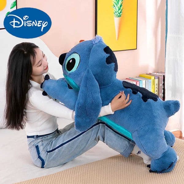 Disney 45/60/80/100cm Lilo Stitch Series Cartoon Kawaii Plush Doll Toys Soft Stuffed Throw Pillow Back Cushion Christmas Gifts H251218