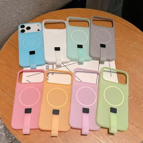 Colorful Phone Cover for iPhone 17 16 15 Pro Max - Compatible with Magnetic Wireless Charging Accessories Full Body Finger Grip