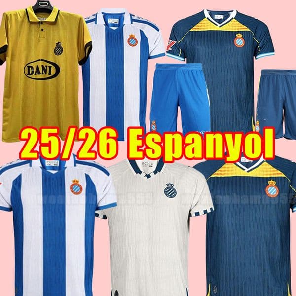 2025 2026 RCD Espanyol R.D.T WU LEI Soccer Jerseys 125TH men football Shirt PUADO PEDROSA EZZARFANI DAVID LOPEZ EMBARBA Camiseta de futbol MELENDO DARDER HOME AWAY