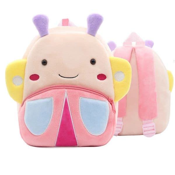 Girls School Backpack Cute Pink Butterfly Kids Plush Backpack Kindergarten School Bag 251213BJ