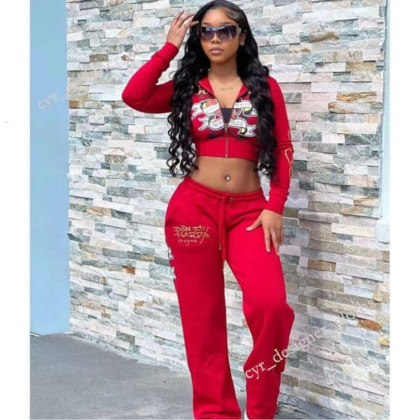 Womens High Quality Tracksuit Women Track Letter jogger suits Sweatsuits Hoody hardy set d2a C260312