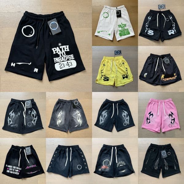 designer shorts men Summer washed distressed casual shorts with prints men's five pocket pants Cotton casual pants High street hip-hop shorts Sizes S-XL