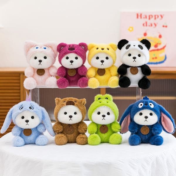 2026 New Cute Lena Bear Plush Toy Desktop Ornament Mini Stuffed Doll Children Companion Gift Toy