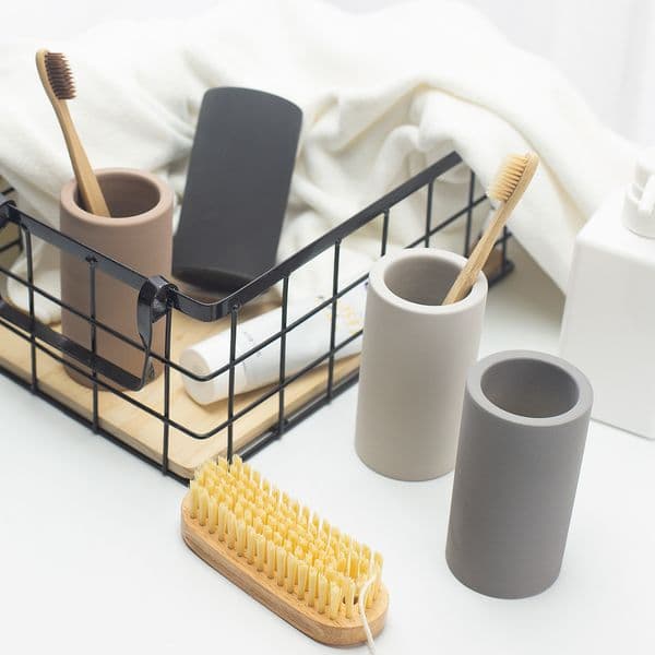 Senhuo SOVO diatomaceous earth toothbrush holder absorbs odors, toothbrush cup, bathroom supplies, dry and absorbent toothbrush holder wholesale