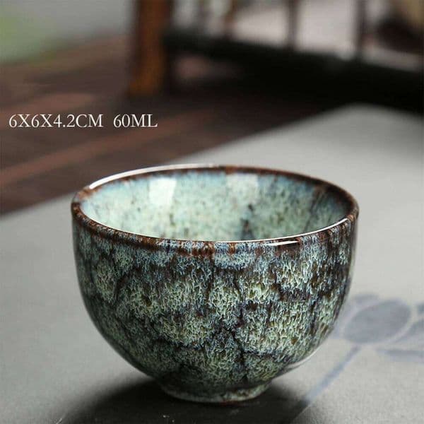 60ml Cup Kiln Transformation Chinese Ceramic Fu Tea Teacup Household Afternoon Teacups 25L1219