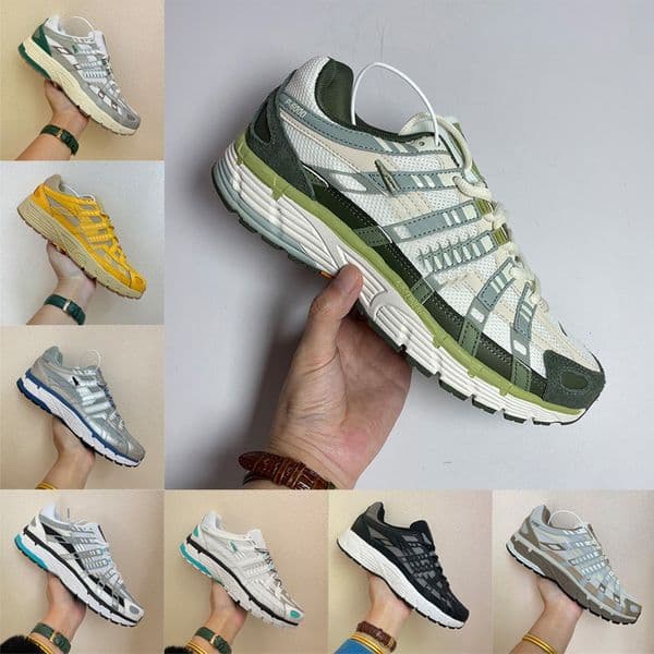 Running Designer Shoes 6000 trainer P 6000 Mens Womens Sneakers Metallic Silver Black White Anthracite Smoke Grey Outdoor Sports Trainers Casual shoes Size 36-45