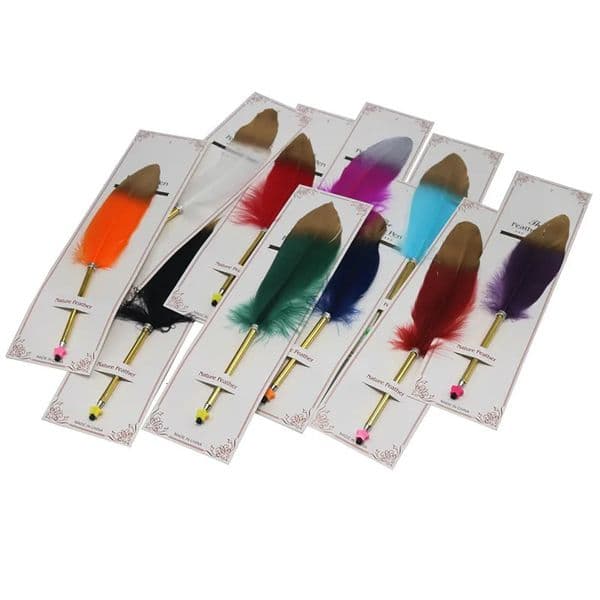 20 Pcs Feather ballpoint pen Creative spray gold feather pen ball Metal signature pen Brush Christmas gift Wedding signature pen 251211