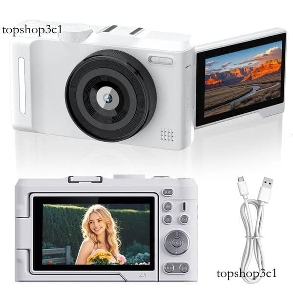 Retro 5K Mirrorless Digital 3inch Flip Screen Student Selfie Home CCD Camera For Men And Women free shipping