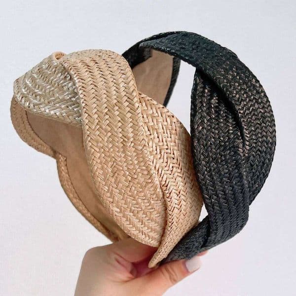 1PC Wide Hard Headbands for Women Band Pleated Cloth Fabric Hair Hoop Fashion Girls HairAccessories 25L1219