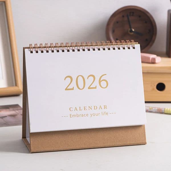 2026 Mini Desk Calendar Simple Creative Desktop Ornaments Plan Punch Card Notepad Anniversary Gift 251218