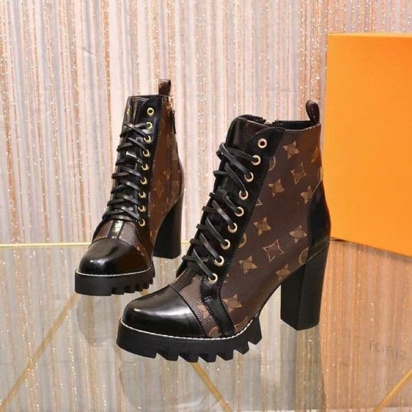 Women STAR TRAIL Ankle boot Genuine Leather Booties Embroidered Laureate Platform Martin Boots Chunky Heel Star Trail Ankle Winter Boot 12.15 01