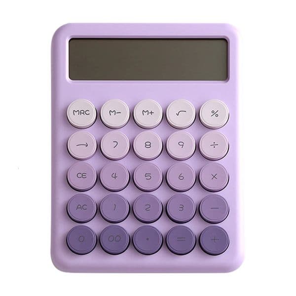 Desktop Calculator 12 Digit Large LCD Display Big Round Button Cute Gradient Colored Suitable for Office School Home 251218