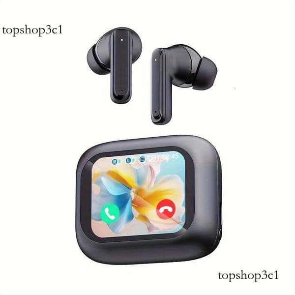 2025 Upgraded Intelligent LCD Touchscreen Earphones New Neutral Sports Design Chinese English Switching. Built in microphone with adjustable sound quality.