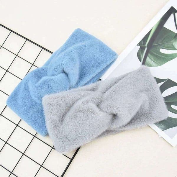 Soft Wide Cross Plush Headbands for Woman Solid Warm Hairband Elastic Sports Yoga Headwear Girls Band Hair Accessories New 25L1219