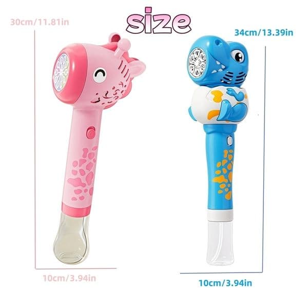 Cartoon Dinosaur Giraffe Bubble Blowing Machine for Children Fully Automatic Handheld Bubble Stick Luminous Bubble Toy251209wwBJ
