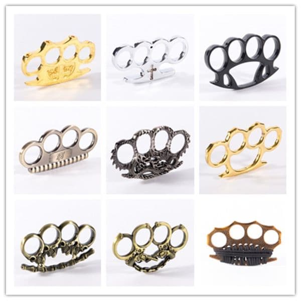 2026 new Brass Alloy Finger Knuckles Four Fingers Self Defense Tools free shipping