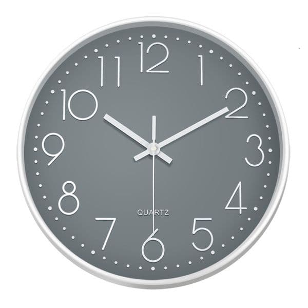 12 Inch Analog Wall Clock with LED Digital Clock/LCD Time Date/Temperature Display Battery Operated Dial Ultra-Quiet Movement 250402BJ