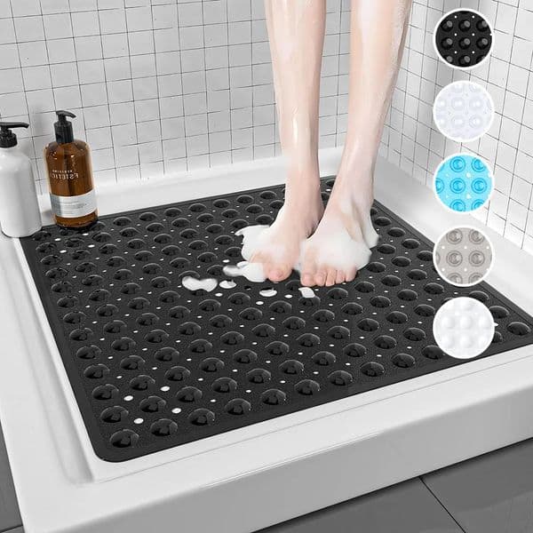 1PC square PVC bubble leak hole with suction cup shower non-slip mat Bath non-slip bath mat bath mat floor mat 251211