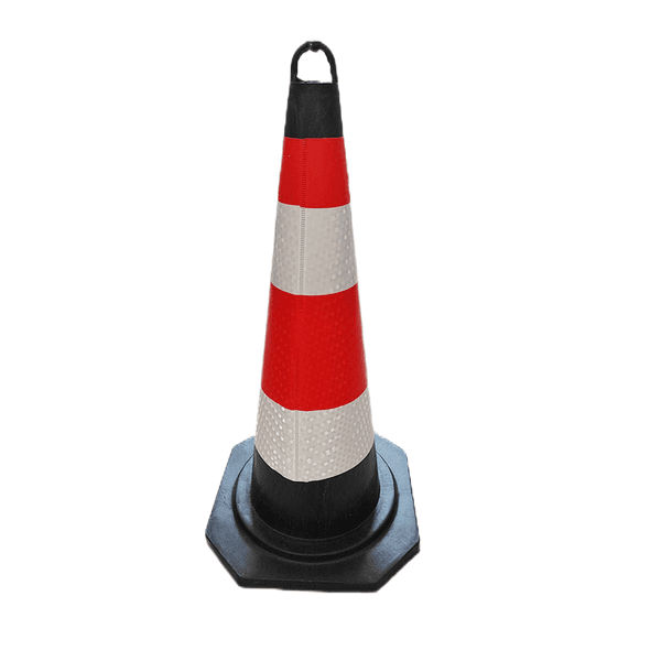 Reflective Warning Tall Stackable Squared Cones 600mm High Round Cone