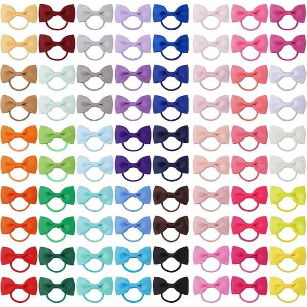 Kids Children Hair Ties Headdress Girls Infant Elastic Hair Bands Kids Hair Rope Bow Rubber Band Set Baby Accessories K2004