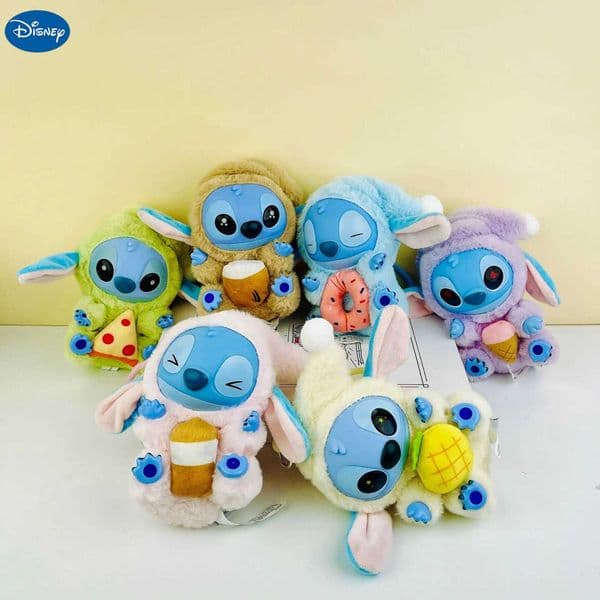 Disney Stitch Eat someting Before Sleep Blind Box Cute Plush Pendant Dolls Desktop Mystery Toys Collectors Birthday Gifts H251220