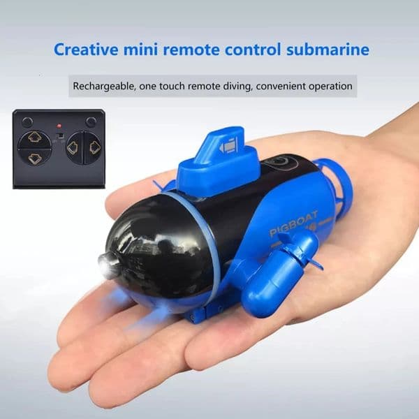 Mini RC Submarine With LED Light Radio Control Boat Waterproof Charge Nuclear-powered Submarine Model Gift Toys for children 251219