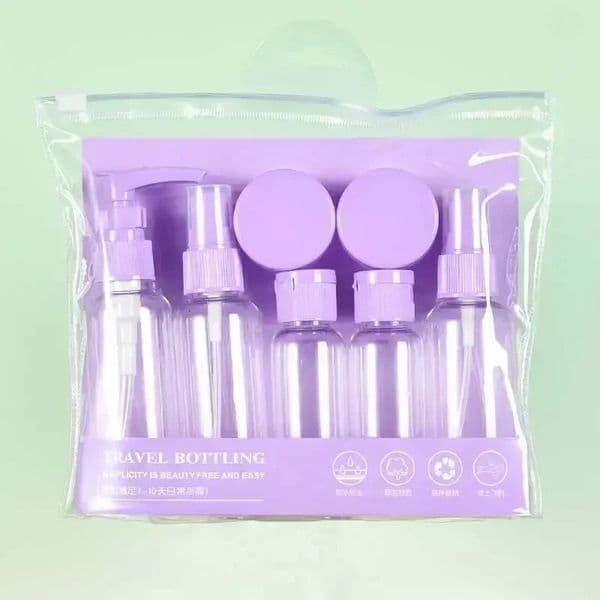 7PCS Travel Bottle Bag Wash Set Makeup Shampoo Body Wash Portable Skin Care Product Hand Cream Refillable Spray Lotion Bottle 251213