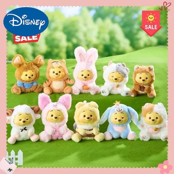 Disney Winnie The Pooh Naughty Party Blind Box Plush Pendant a Collectible Mystery Toy for Girls Birthday H251220