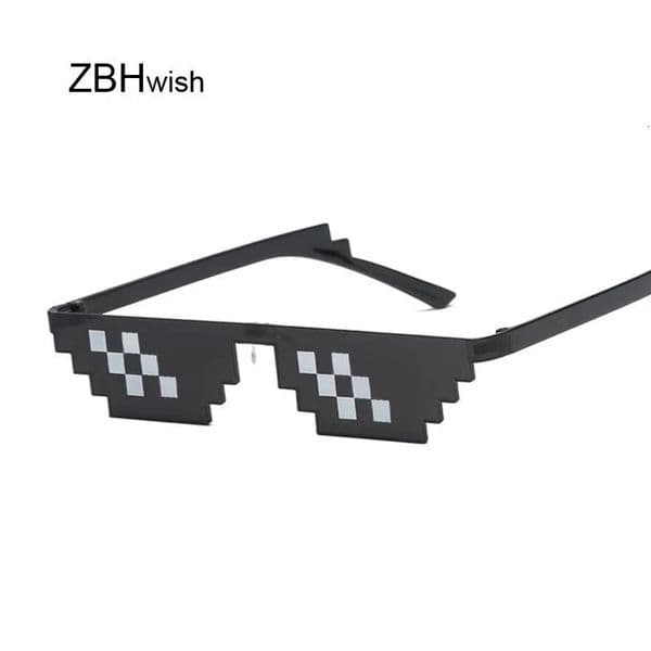 Glasses 8 Bit MLG Pixelated Sunglasses Woman Thug Life Party Eyeglasses Ladies Vintage Female Eyewear 251219
