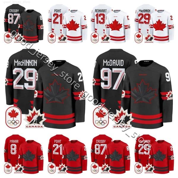Team Name Canada 2026 Olympicss Hockey Jerseys Sidney Crosby 87 Mcdavid 97 Nathan Mackinnon Brayden Point Cale Makar Sam Reinhart Custom Hoodie jersey Men Women